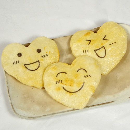 ハートほほえみ(笑)せんべい（1枚バラ）｜みなとや